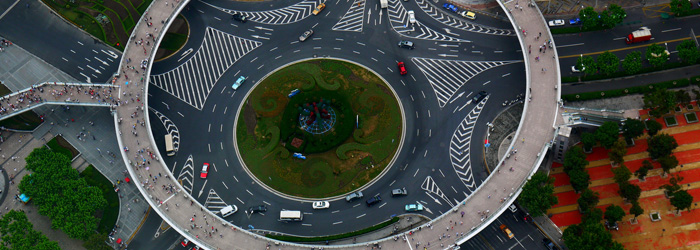 At the roundabout turn left